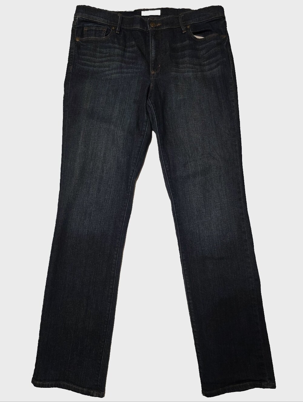 Ann Taylor Loft Jeans Modern Straight Classic Dark Wash Denim Pants Size 12 / 31 - Picture 2 of 7